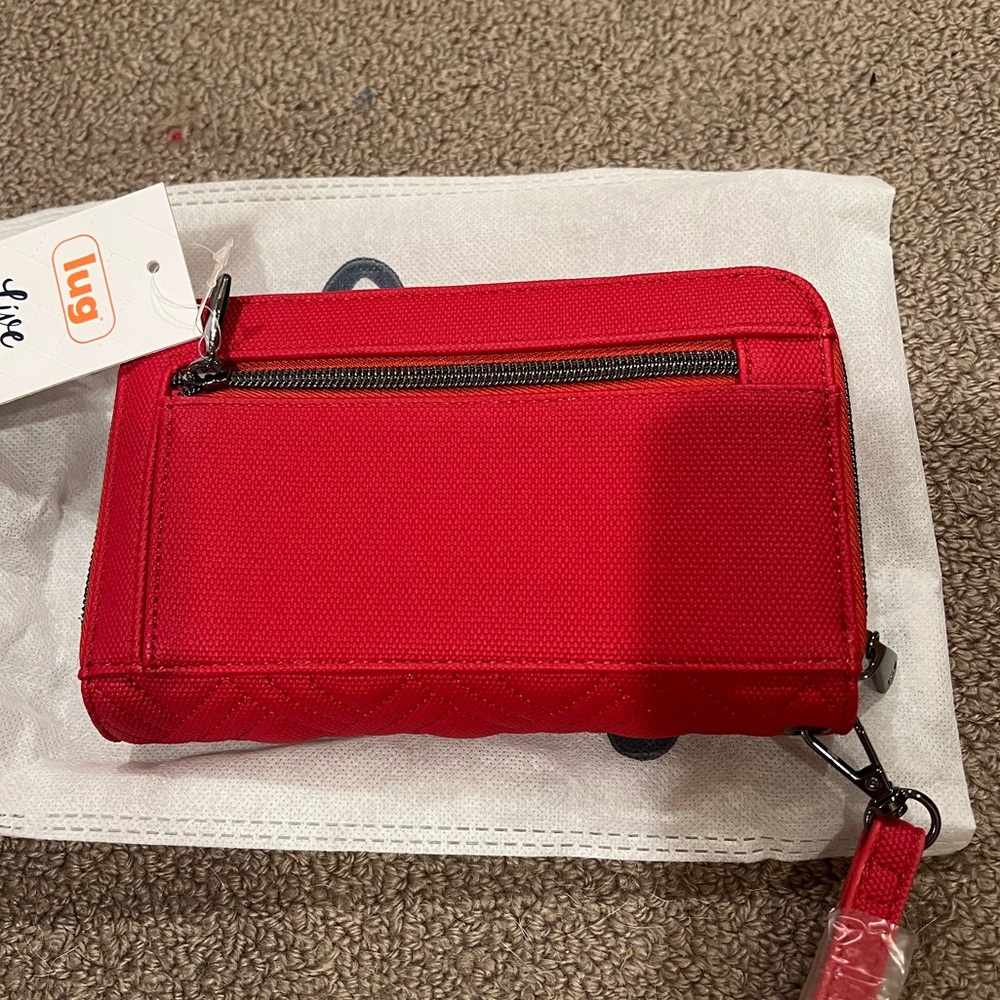 LUG Foxtrot Matte Luxe VL RFID Wallet
Ruby Red NWT - Picture 3 of 9